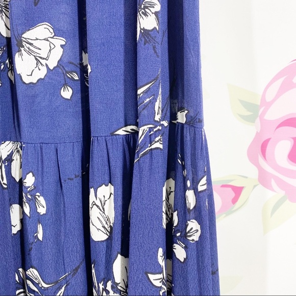 NEW Ripe Maternity Pippa Peasant Navy Floral Maxi Dress S - Picture 4 of 12